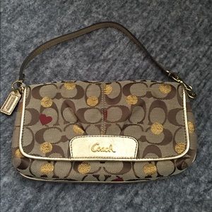 Coach Hearts/Dots Wristlet
